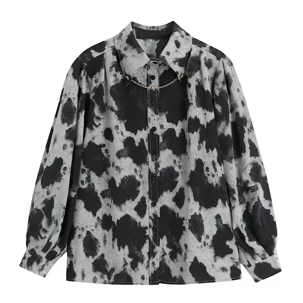 black leopard shirt  US1410