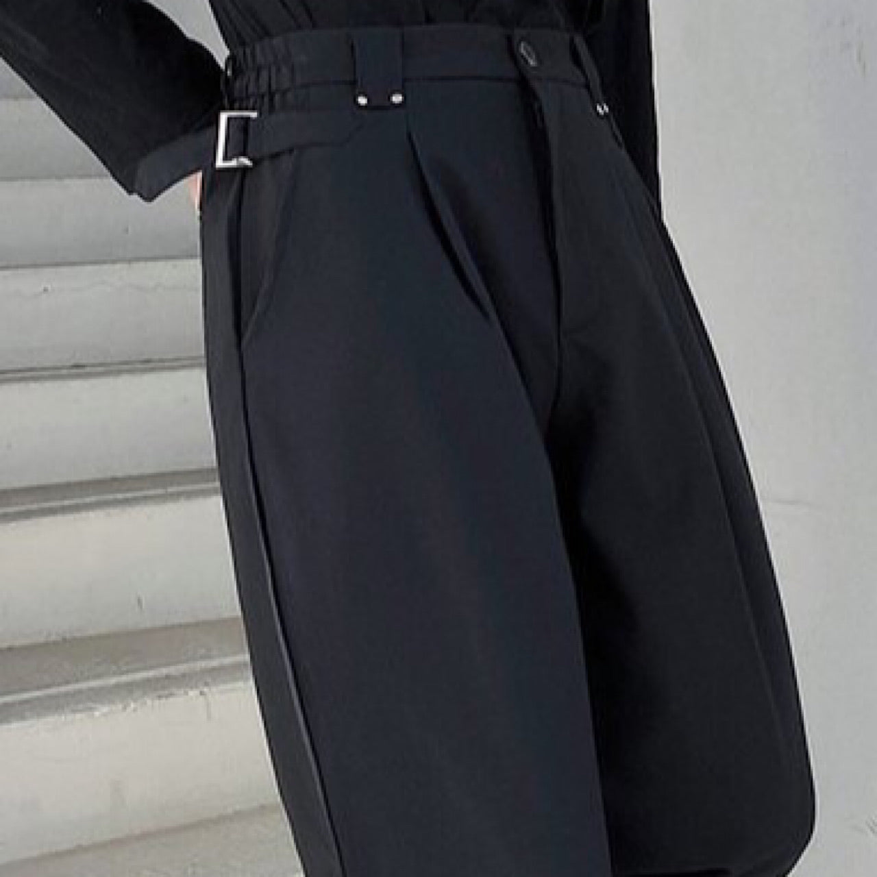 high waist straight slacks  US1319