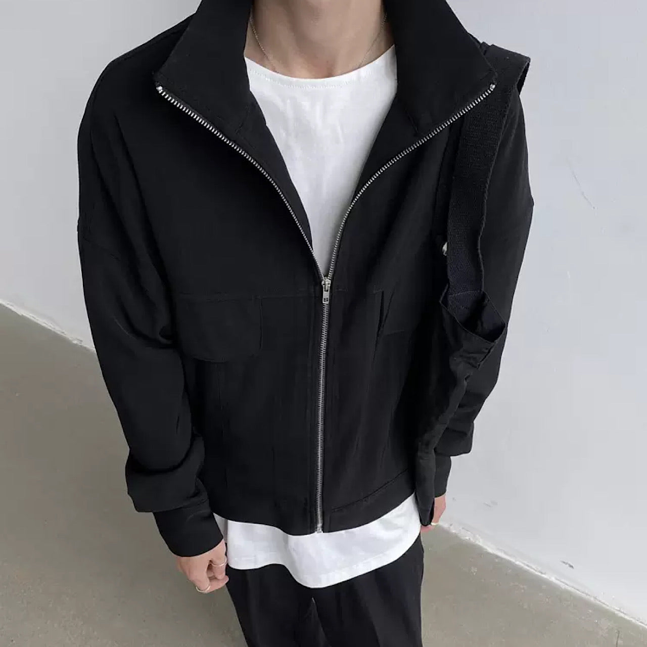 high neck zip jacket  US1315