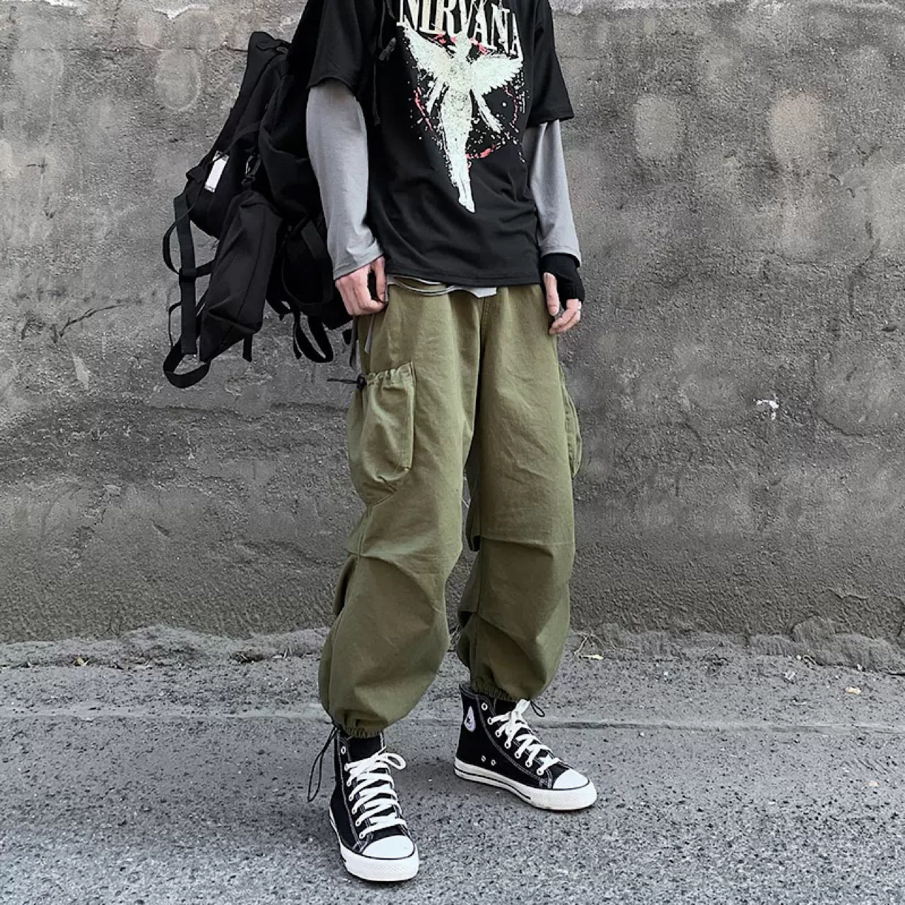 pocket cargo pants  US1538