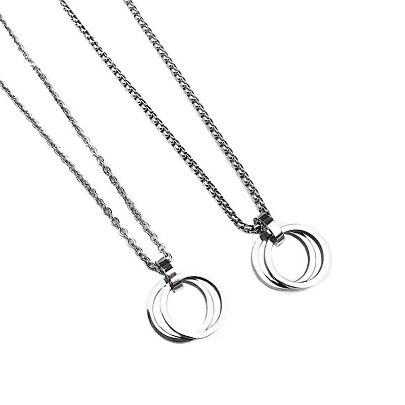 double ring steel pendant  US1232