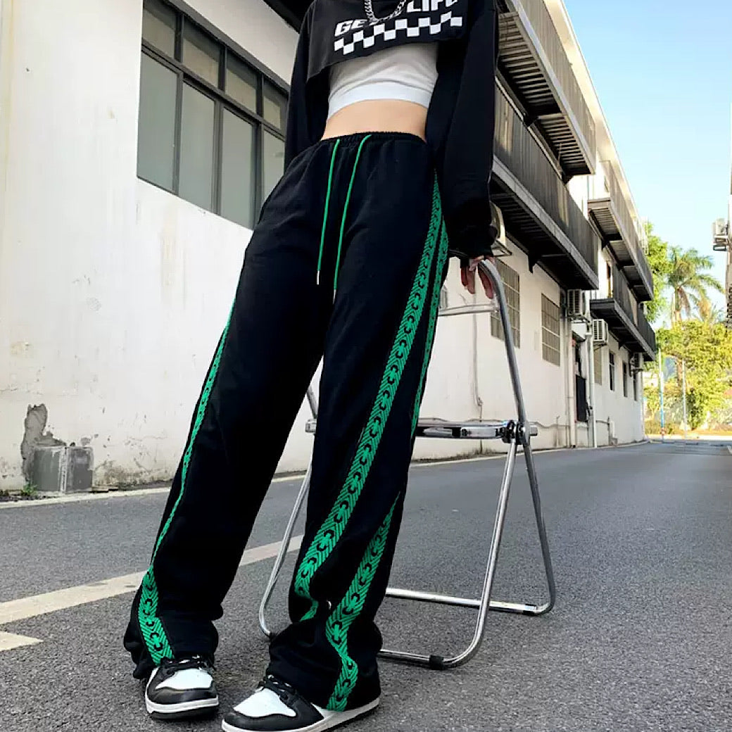 green line pants  US1226